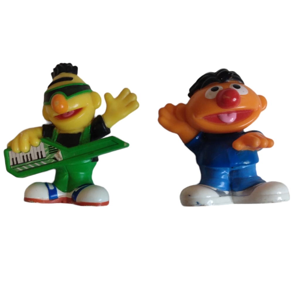 Sesame Street 2010 Hasbro Bernie & Ernie 3inch Standing Toys